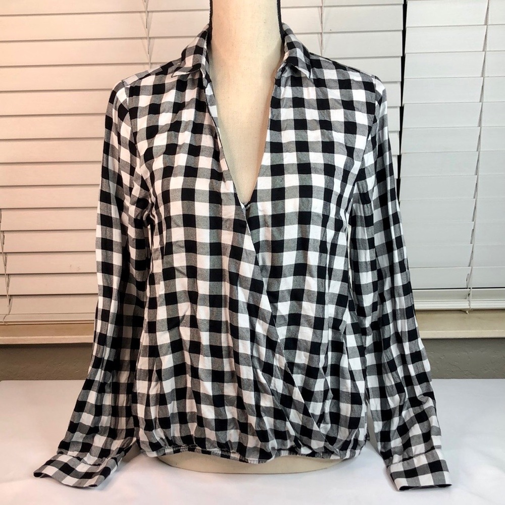 Madewell Wrap-Front Shirt in Buffalo Check - Picture 6 of 8